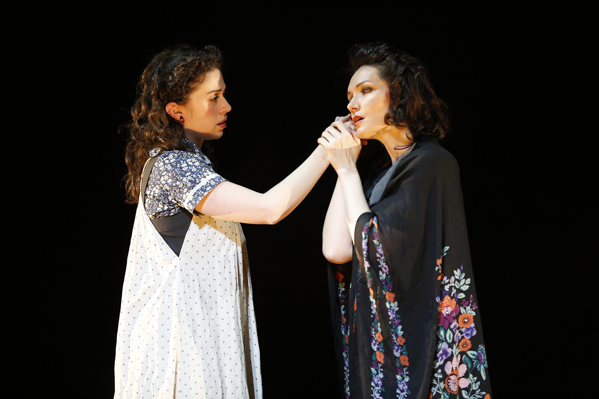 Adina Verson and Katrina Lenk in INDECENT written by Paula Vogel, created by Paula Vogel and Rebecca Taichman, directed by Rebecca Taichman. Photo by Carol Rosegg, 2015.